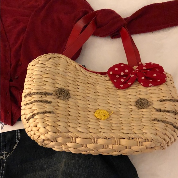Bali Bags Bags Rattan Purse Japan Sanrio Hello Kitty Rattan Bag